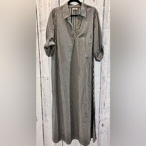 J. Jill Navy and White Plaid Dress